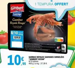 E.Leclerc GAMBAS ROYALES SAUVAGES SURGELÉES “GIMBERT OCÉAN” offre
