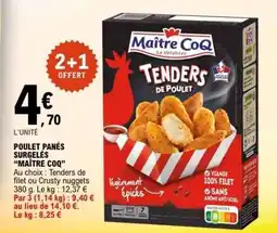 E.Leclerc POULET PANÉS SURGELES “MAÎTRE COQ” offre