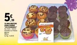 E.Leclerc 16 MINI MUFFINS CŒUR FOURRÉ “LES ÉCUREUILS” offre