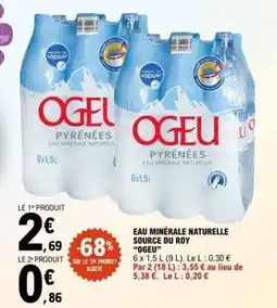 E.Leclerc Eau Minérale Naturelle Source du Roy 'Ogeu' offre