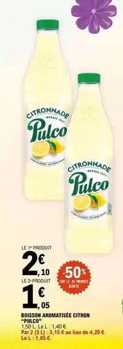 E.Leclerc BOISSON AROMATISÉE CITRON PULCO offre