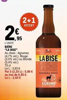 E.Leclerc Bière La Bise offre
