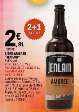 E.Leclerc BIÈRE AMBRÉE “JENLAIN” offre