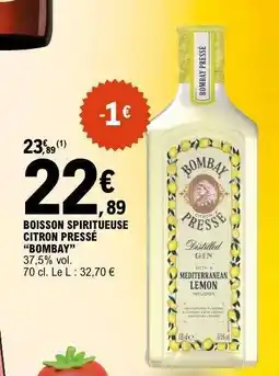 E.Leclerc BOISSON SPIRITUEUSE CITRON PRESSÉ BOMBAY offre