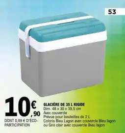 E.Leclerc GLACIÈRE DE 35 L RIGIDE offre