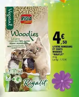 E.Leclerc LITIÈRE RONGEURS ET CHATS WOODIES “RIGALIT” offre