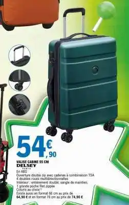 E.Leclerc VALISE CABINE 55 CM DELSEY offre