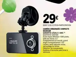E.Leclerc Caméra Embarquée Compacte Dashcam offre