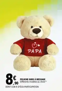 E.Leclerc PELUCHE OURS À MESSAGE offre
