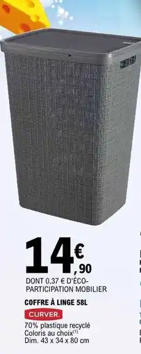E.Leclerc COFFRE À LINGE 58L offre