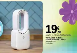 E.Leclerc Ventilateur de table offre