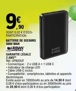 E.Leclerc BATTERIE DE SECOURS 5000 MAH offre