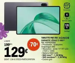 E.Leclerc TABLETTE PAD X8A HONOR offre