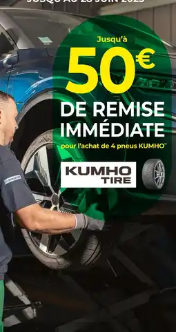 Euromaster Kumho Tire Jusqu'à 50€ de remise immédiate pour l'achat de 4 pneus Kumho Tire offre