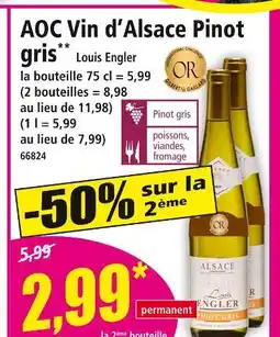 Norma Louis Engler AOC Vin d'Alsace Pinot gris offre