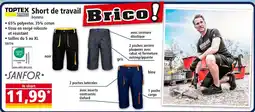 Norma TOPTEX PRO Short de travail homme offre