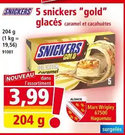 Norma SNICKRES 5 snickers gold glacés offre