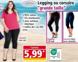 Norma ElleNor Legging ou corsaire grande taille femme offre
