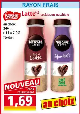 Norma Nestlé Nescafé Latte cookies ou macchiato offre