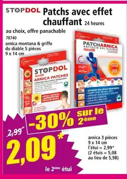 Norma Stopdol Patchs avec effet chauffant 24 heures offre