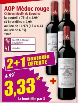 Norma CHÂTEAU MOULIN DU BOUDIEU AOP médoc rouge offre