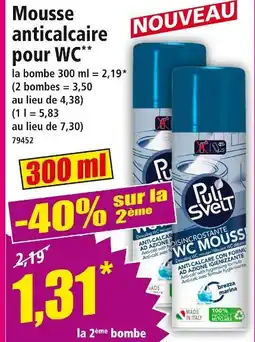 Norma PULISVELT Mousse anticalcaire pour WC offre