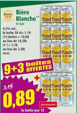 Norma BLANCHE DE ST STAN Bière Blanche offre