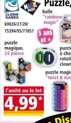 Norma CLOWN GAMES Puzzle magique offre