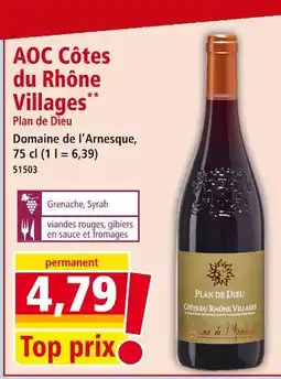 Norma PLAN DE DIEU AOC Côtes du Rhône Villages offre