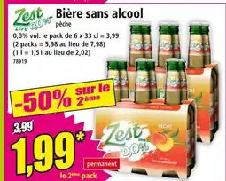 Norma ZEST Bière sans alcool pêche offre