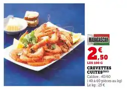 Super U CREVETTES CUITES offre