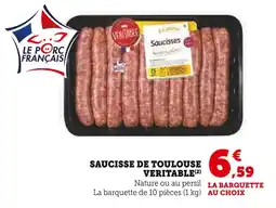 Super U Saucisse de toulouse véritable offre