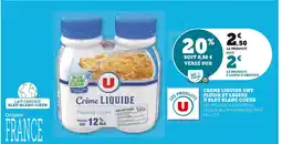Super U U Creme liquide uht fluide et legere bleu blanc coeur offre