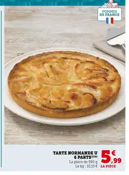 Super U U Tarte Normande 6 parts offre