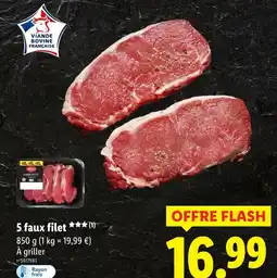 Lidl Viande Bovine 5 faux filet offre