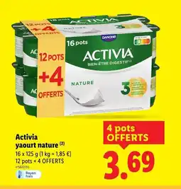Lidl Danone yaourt nature offre