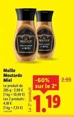 Lidl Maille Moutarde au miel offre