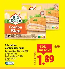 Lidl Isla délice Cordon bleu halal offre