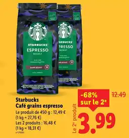 Lidl Starbucks Café grains espresso offre