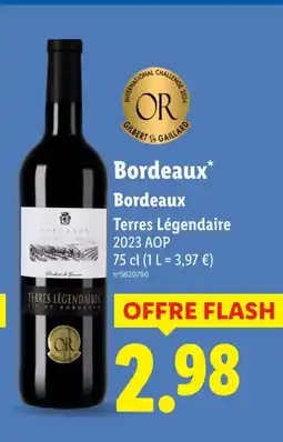 Lidl TERRES LEGENDAIRE Bordeaux offre