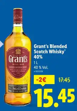 Lidl GRANT'S Blended Scotch Whisky 40% offre