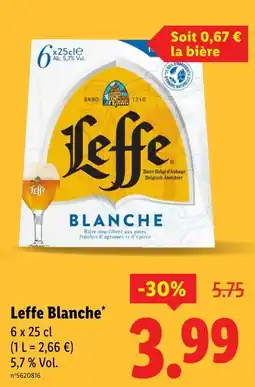 Lidl Leffe Leffe Blanche offre