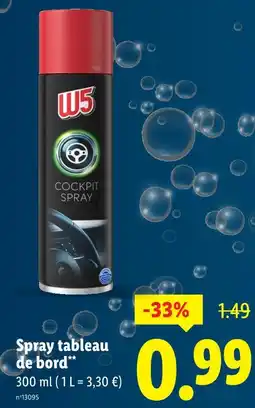 Lidl W5 Spray tableau de bord offre