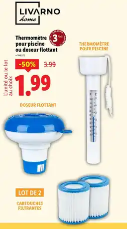 Lidl LIVARNO home Thermomètre pour piscine ou doseur flottant offre