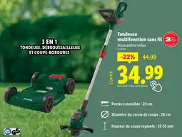 Lidl Parkside Tondeuse multifonction sans fil offre