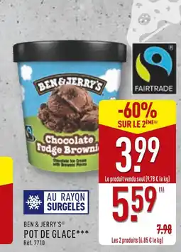 ALDI Ben & Jerry's Pot de glace offre
