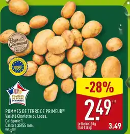 ALDI Pommes de Terre de France Pommes de terre de primeur offre