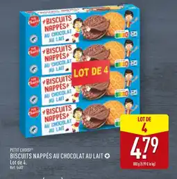 ALDI PETIT CHOISI BISCUITS NAPPÉS AU CHOCOLAT AU LAIT offre