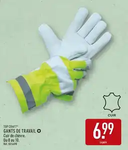 ALDI TOP CRAFT GANTS DE TRAVAIL offre