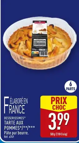 ALDI DESSERISSIMES Tarte aux pommes offre
